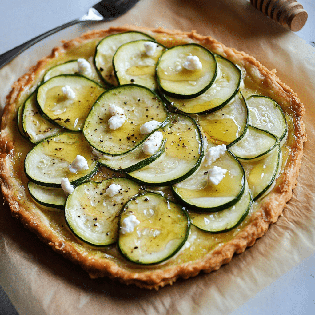 Tarte fine courgette chèvre
