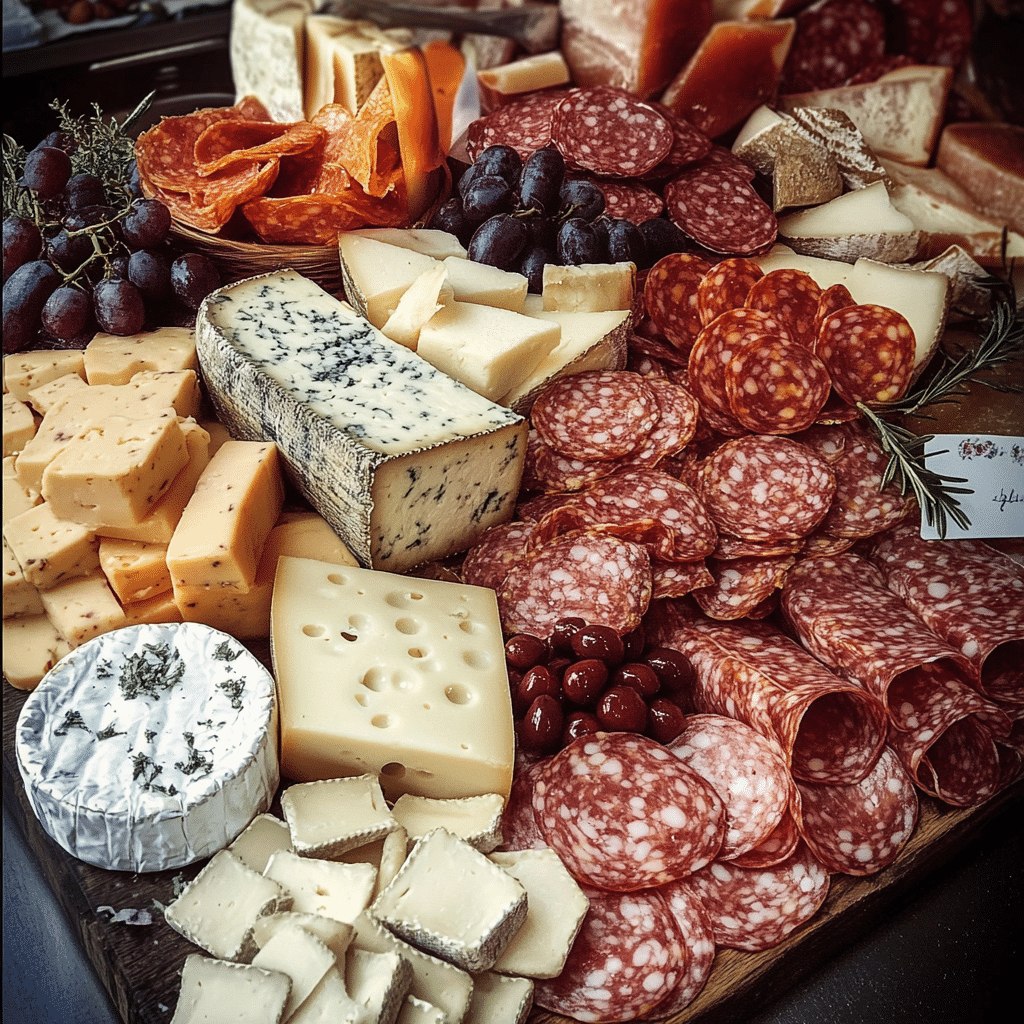 Plateau fromages charcuteries
